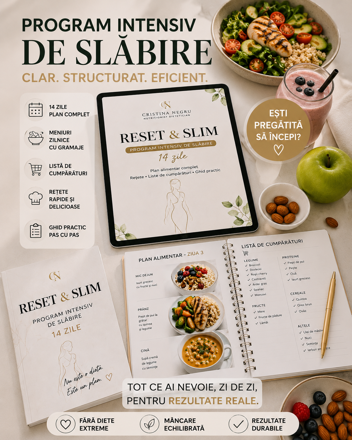RESET & SLIM-Program intensiv de slăbire 14 zile
