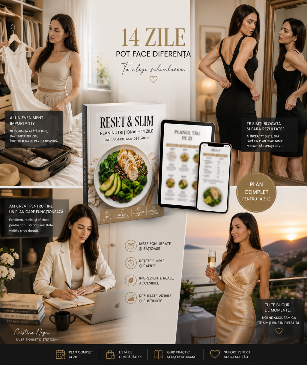 Program nutrițional RESET & SLIM™ — protocol digital intensiv de slăbire, 14 zile